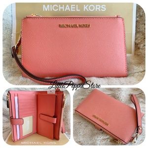 mk pink grapefruit wallet